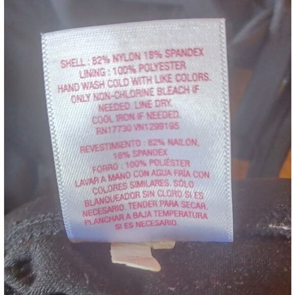 Xhilaration Black Bikini Padded Halter Top Wide Double Back Strap Women's D/DD - Picture 6 of 6